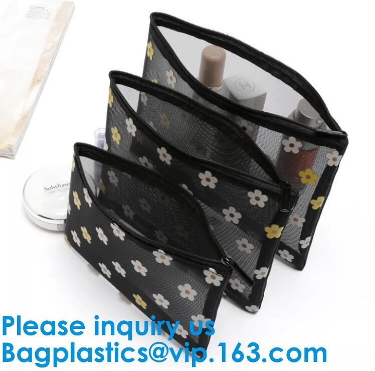 Reistoiletry Ritssluiting Mesh Makeup Bag, de Make-uphandtas van Zak de Nylon Mesh Cosmetic Makeup Organizer Bag van Dameseco
