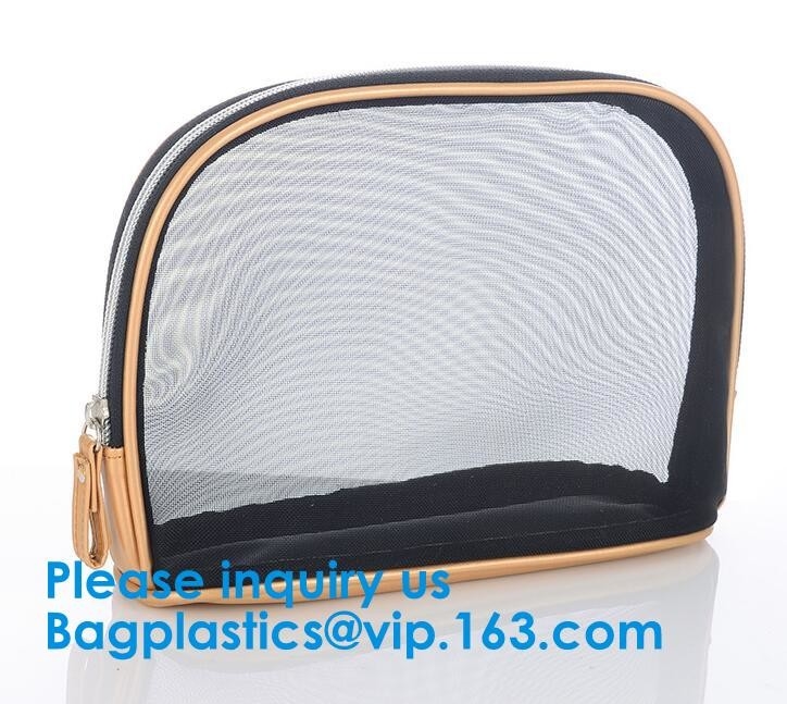 Van de de Grondbeginselenmake-up van Mesh Cosmetic Bag Promotional 5pc de Zakreeks, Mesh Cosmetic Bag Makeup Bags, Make-upzak