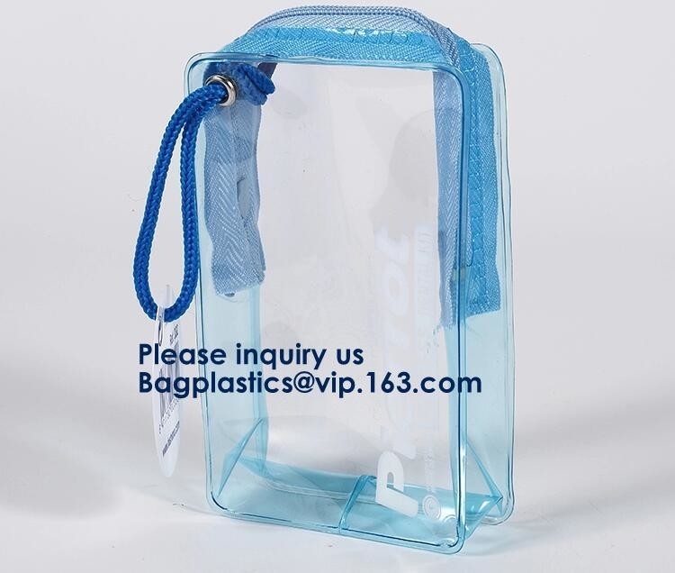 Pvc-van het de Schuifpit van pvc van de Make-up Kosmetisch Zak Resealable Polycpe Materiaal, kosmetische zak van make-up de mini duidelijke pvc