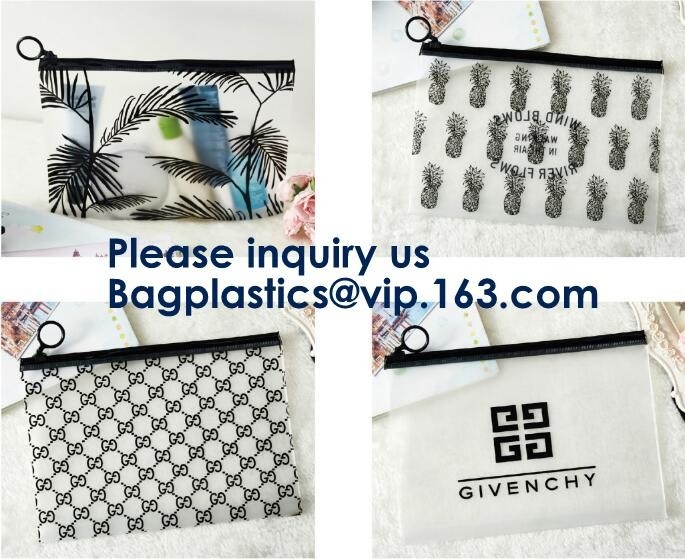 De duidelijke Zak van pvc k voor Giftpakket, OEM Schuif van de Dienst de Transparante Verpakkende Pvc berijpte Zak, EVA Slider Zipper Bag So