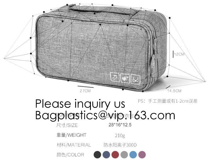 De vrouwen reizen het Toiletzak van Organisatorcosmetic bag hanging, Kosmetische de Make-upzak van het Zakneopreen voor Vrouw, bagease, bagplastics