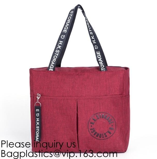 Opnieuw te gebruiken Polyester die Promo-Klant Tote Bags, de Douane Grote Goedkope Groene Kruidenierswinkel van de Polyesterklant het Winkelen Zak voor W vouwt