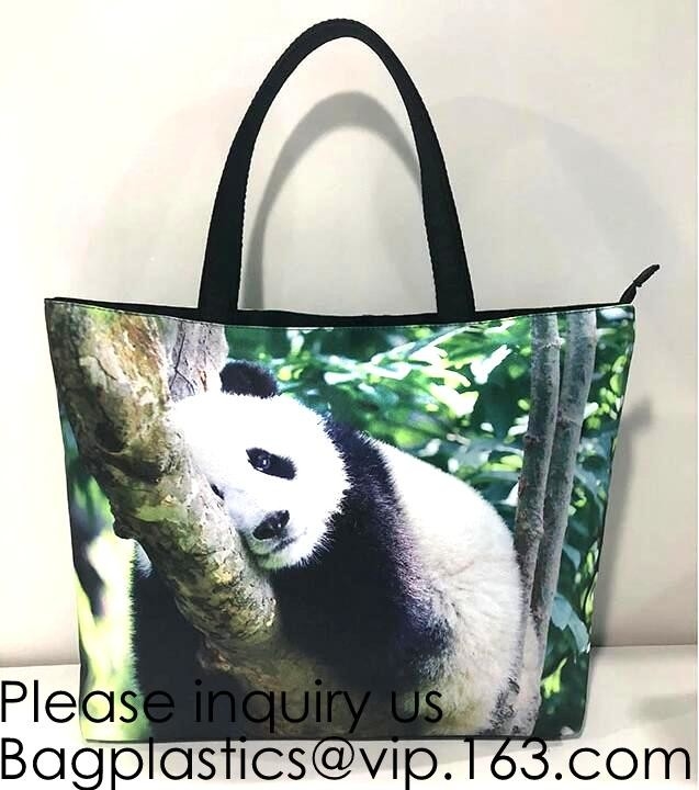 Dame Handbag Woman Color Panda Print Bag, de Leuke Chinese zak van de de druktotalisator van de Pandadouane, Promotiedouane Logo Printed Organi