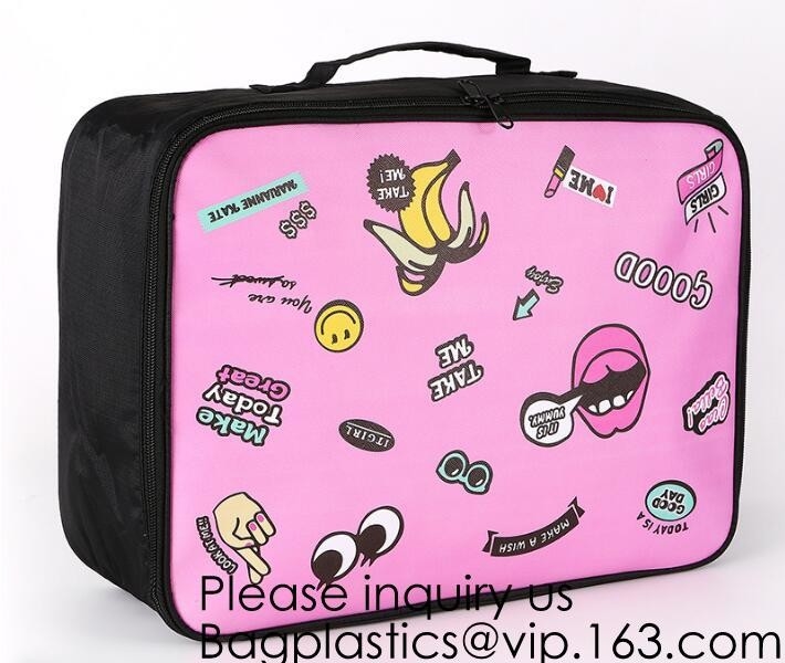 De promotie Mannelijke Was doet van de het Leermake-up van Douanelogo make up waterproof canvas Toiletry van de Opslagmensen Kosmetische, bagease in zakken,