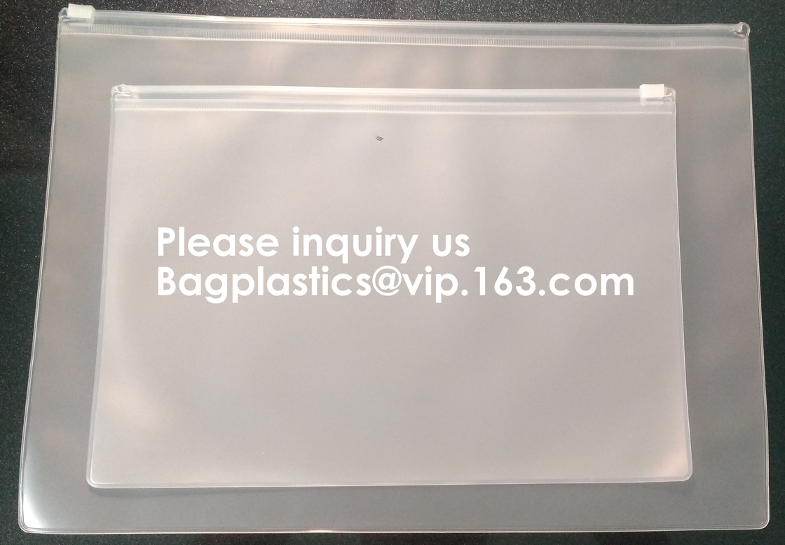 Maak Duidelijke Plastic van het het Documentdossier van Ritssluitingspvc A5 de Ritssluitingszak, Stationair Pen Pencil Packaging Bags, houder, geval waterdicht, pac