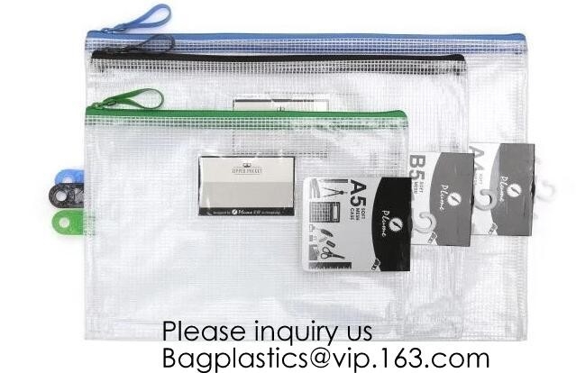 Van de het Dossierzak van het ritssluitingsslot maakt de Dragende de Omslagorganisator School Office Stationery A4 Documentzak met Ritssluiting BAGEASE waterdicht
