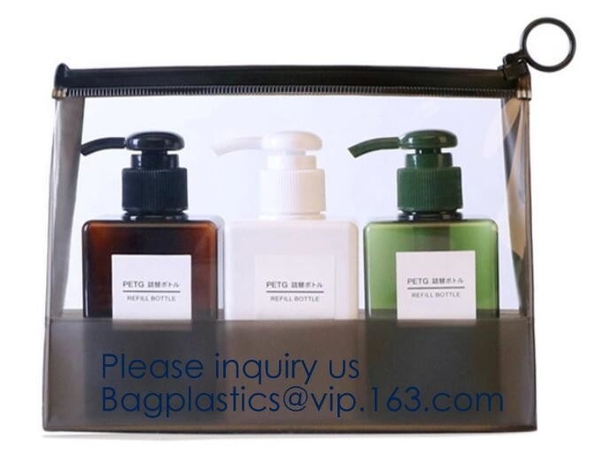 De Fabrikant Wholesale Transparent Beautiful Duidelijke Eva Cosmetic Bag, Reiszak van China met Dubbel Pitontwerp, Bagease