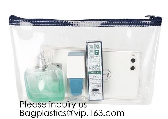 Manier Mooie Douane Opnieuw te gebruiken Eva Bag With Zipper, Transparante Douane Gedrukte de Ritssluitingsschuif van pvc van Merklogo clear
