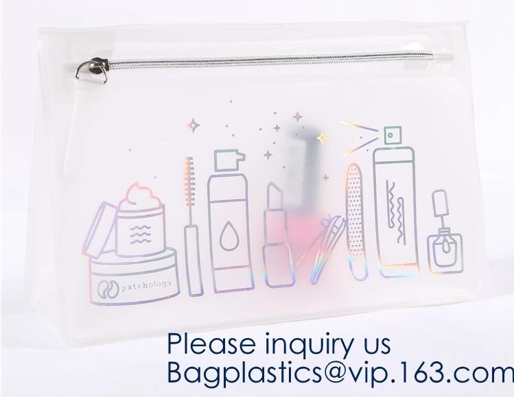 Van de de Make-upspons van TPU EVA Cheap Plastic Zipper Bag Zak van het de Opslagkostuum de Kosmetische Verpakkende, vinyl kosmetische zak met ritssluitingsbageas