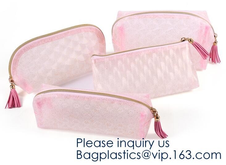 Waterdichte Toiletry van vrouweneva luxury travel cosmetic bag Zak Mesh Bag With Zipper, de premiemetaal van de Schoonheids hoogste kwaliteit zippe