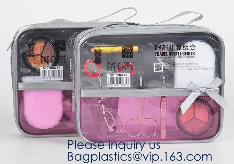Hoge Prestatiestoiletry Zak, Vinyl Plastic Toiletry voor de zak van de OrganisatorMakeup van Reistoebehoren, Wijnslinger Gerecycleerd Cos.