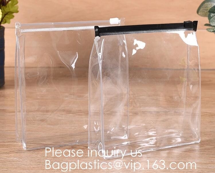 De vlakke Ritssluiting van Type Duidelijke Berijpte Pvc Eva Cosmetic Bag With Sewn, de Draagbare Zak van de de Make-upwas van de Borstelzak, Modieus, Praktisch, Co