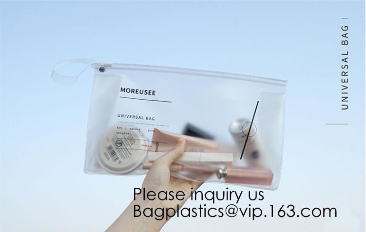 Het draagbare douaneembleem drukte Transparante pvc-van de de Make-upzak van Venstervrouwen de Reis Duidelijke Kosmetische zak, bagease, bagplastics