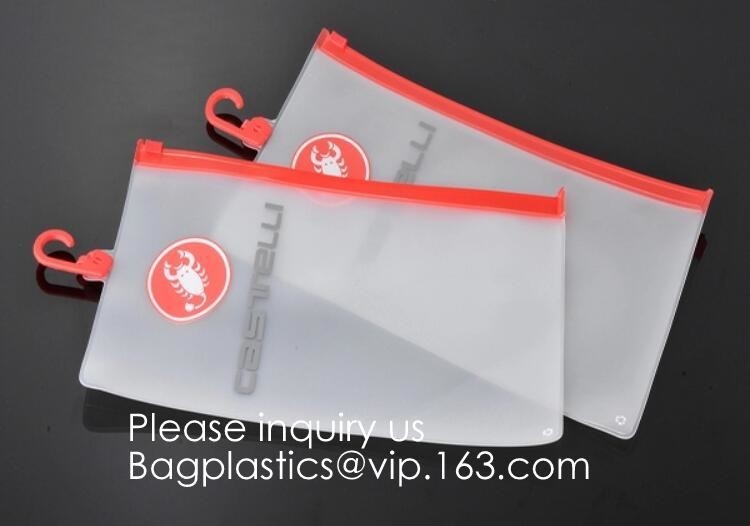 Berijpte Plastic EVA Garment Packing Bag Suit kleedt Zakken met ritssluitingsschuif, de zakwi van EVA van het Luxeontwerp kosmetische verpakkende