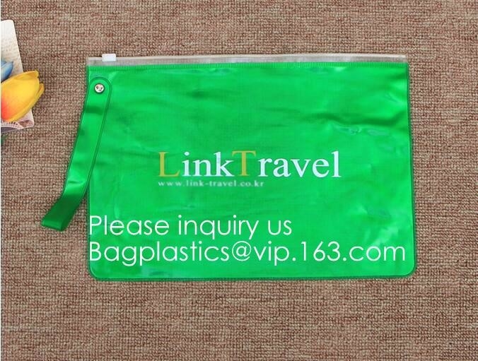 Milieuvriendelijke Transparante Zachte EVA Plastic Cosmetic Packaging Bags met Ritssluitingsbovenkant, EVA Plastic Durable Cosmetic Bagease