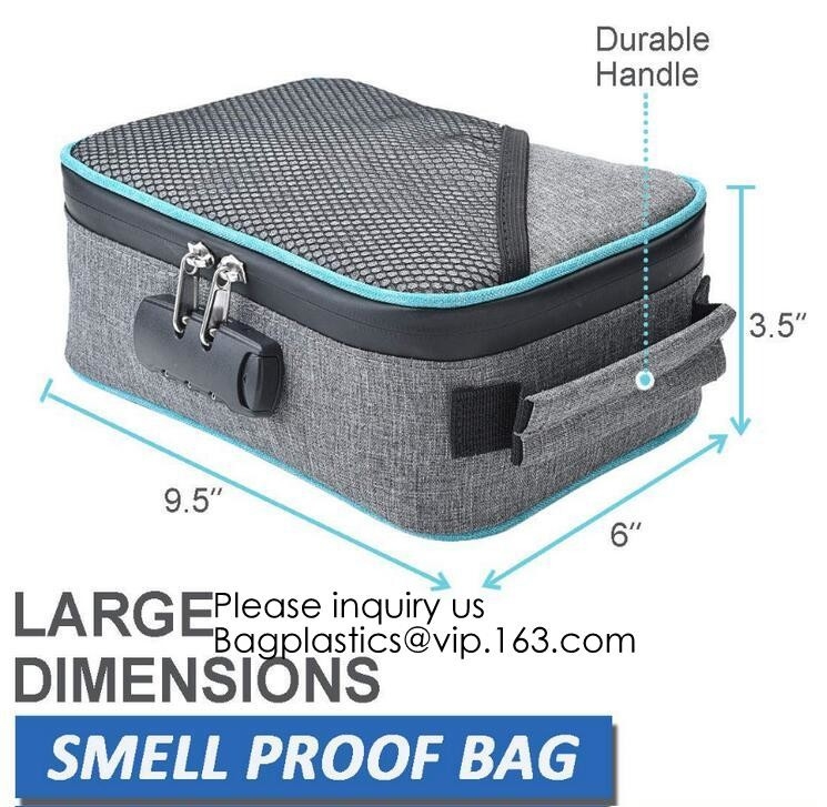De Reis Herb Storage Case Large Stand van het kindbewijs op van het de Geurbewijs van de Koolstofvoering bagease van de Geheime bergplaatszakken van Resealabe k pac