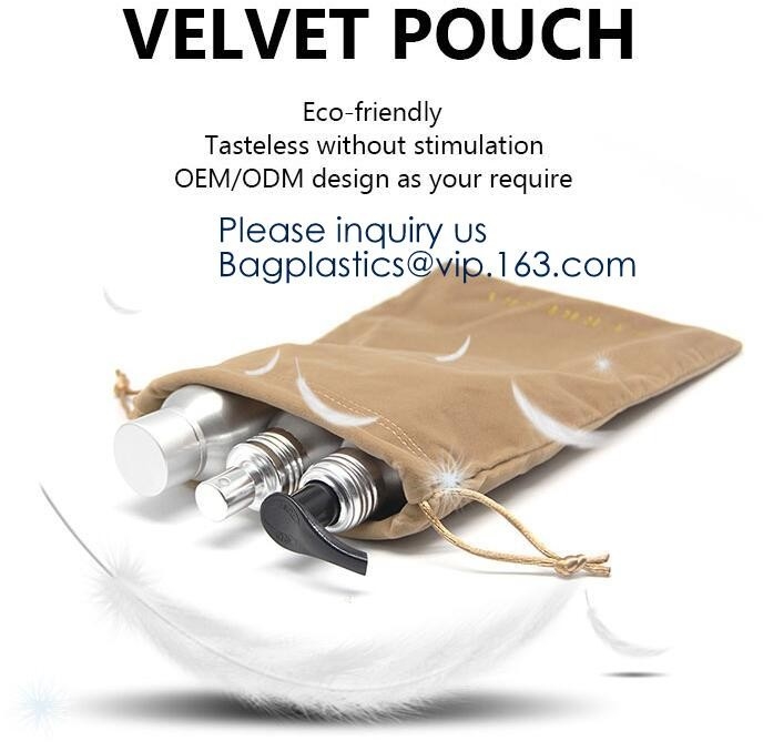 Van de de Giftdouane van de fluweelzak het Fluweelzak van Logo Cosmetic Jewelry Drawstring Pouch, Sigarenbuis, eco-Firendly Pacakging, Zakken Pac
