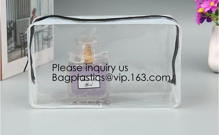 De duidelijke Toiletry Zak - de Kubus van de Compressieverpakking - de Kosmetische Zak van pvc - Transparante Make-upzak - ziet door Plastic Duidelijke Bedelaars