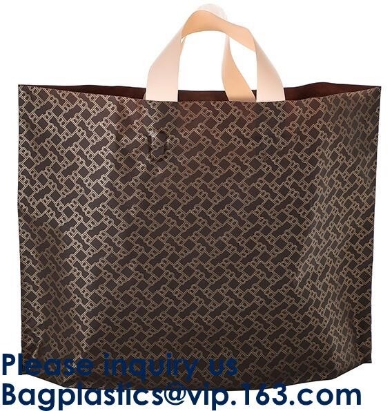 Gravuredruk met Uw Eigen Douane die van Logo Plastic Shopping Bag Material LDPE/HDPE de Zachte Zakken van het Lijnhandvat dragen