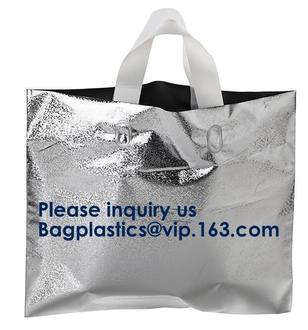 De COMPOSTEERBARE Biologisch afbreekbare Plastic Trifold het Handvatzak van PLA voor het Winkelen Markt, ONTRUIMT de BERIJPTE SOFT-ZAK van de LIJNklant