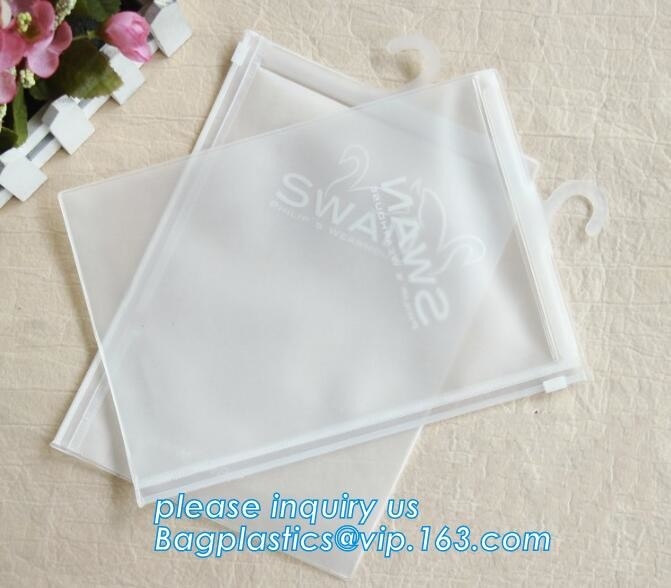 Hook Bag Hanger Bag voor ondergoed Pack, PVC Plastic Packing Zipper Bag Met Hanger Clear Bag Hanger