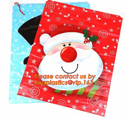 Van de Zak/drawstring van de Kerstmis de Buitensporige Gift Polyzak van de santazak, decoratiezakken, jumbozakken, reuzegiftzakken, Kerstmiszakken