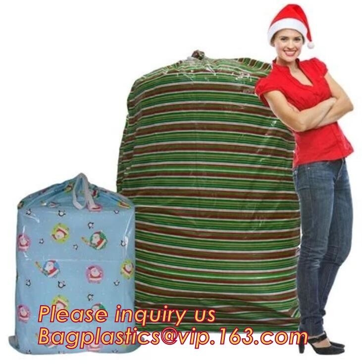 Reuzepvc/eva-giftstuk speelgoed die de plastic zak van de opslagverpakking met handvat, polyzak 36 van de KERSTMIS reuze plastic gift santa van &quot; drawstring *44“