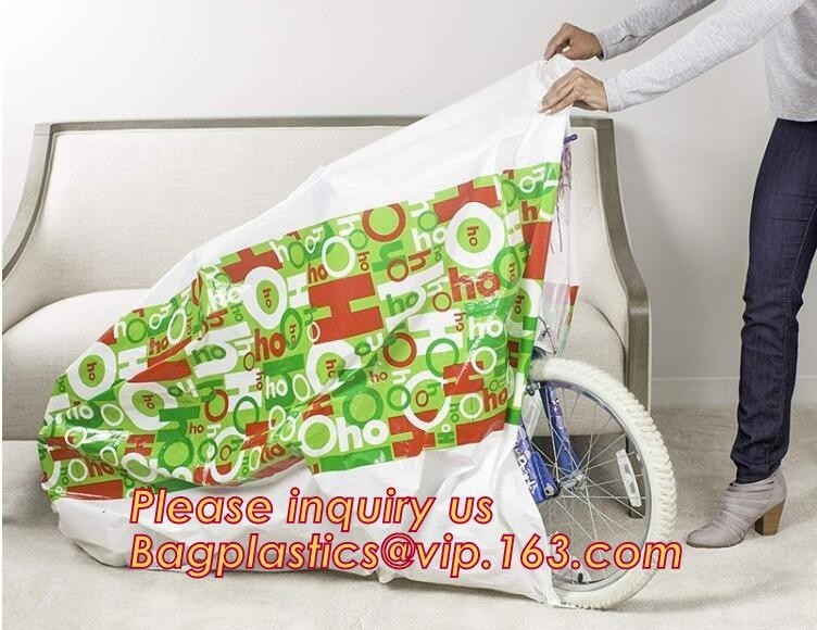 Vrolijke Kerstmis Santa Claus Pattern Jumbo Bicycle/de Giftzak van de Fietszak voor Kinderen 60 X 72 duim, Zakken voor Buitengewoon breed P