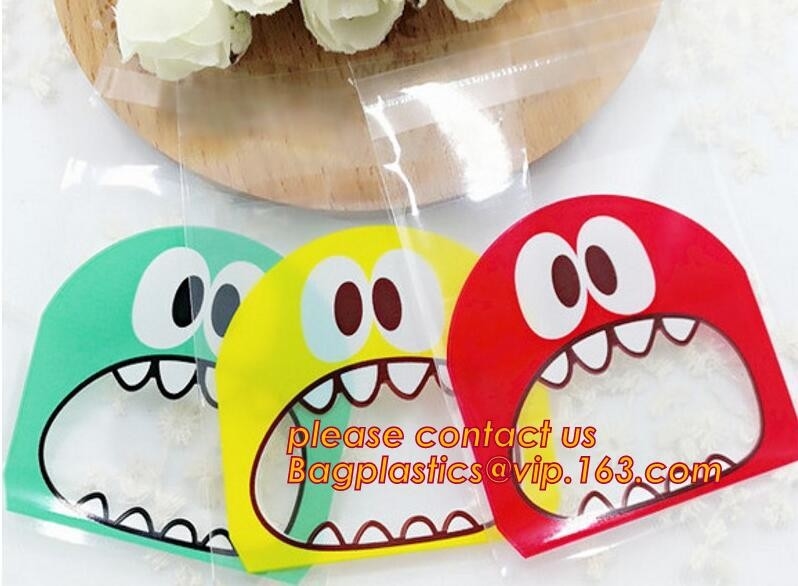 De vrolijke Zak van het het Koekjessuikergoed van Kerstmissanta claus snowman fudge gift cellophane, de Gunst C van Kerstmissanta plastic gift candy cookies