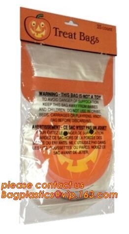Het document van de het tinband van Halloween beschikbare zak/brood/popcorn/gebraden gerechten/spaanders/koekjes/suikergoed/zoetighedenzakken met bageasebagplastics