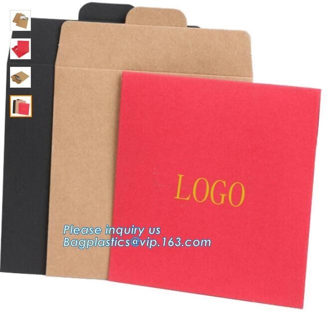 Het document van de uitnodigings danken de buitensporige kraftpapier van het douanehuwelijk folieenveloppen, Art Paper Envelopes Customized Gold-Folie het Stempelen u C