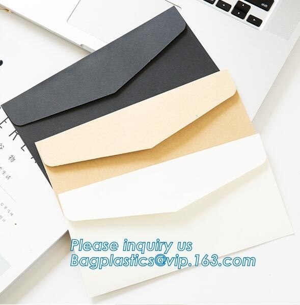 Het document van douane de witte kraftpapier buitensporige gift die van de koordband envelop met lintsluiting vouwen voor juwelen verpakking met oorring c