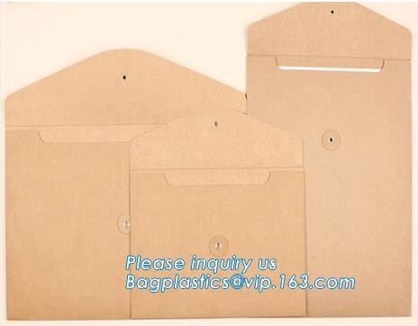 Het ontwerp van het douanehuwelijk het in reliëf maken embleem decoratieve buitensporige document envelop, Document Goedkope het Document van de de Envelopprentbriefkaar van Kraftpapier Verpakking