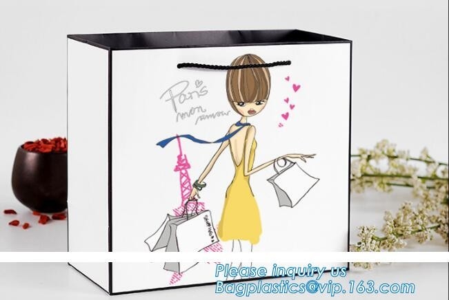 Document de Giftzakken met Handvatten Matte Luxury Modern Fancy Elegant voor stelt de Kledingshuwelijk voor van de Koopwaar Kleinhandelsboutique