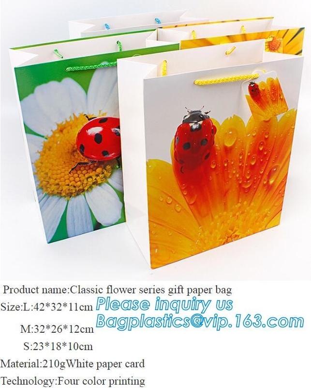 Vouwbare Gift Gerecycleerde het Document van de Kruidenierswinkelromotional Gedrukte Gift Zakluxe Matte White Paper Bags met Handvatten Perfect voor