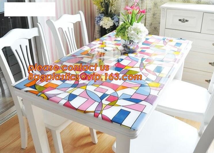 1mm 60 door 60cm bruine het kristalplaat van het controle zachte glas het dineren waterdichte tafelkleden aangepaste de lijstmatten BAGEASE PAC van pvc