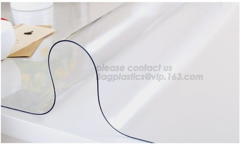 de wasbare de lijstdekking van tafelkleed duidelijke pvc, Oilproof-van de deklaagpvc van de Kantbloem het tafelkleedklemmen dient dekking BAGEASE BAGPLAST in