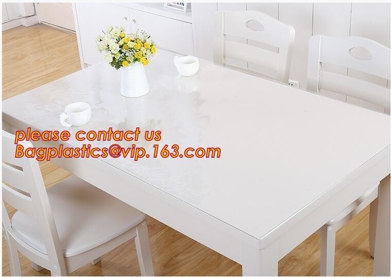 DIY om pvc-de Beschermerbureau Mat Table Cloth Pvc Transparent, het stempelen van de plaidpvc van de lijstdoek de lijstdekking van de Lijstdekking