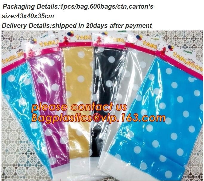IN HET GROOT BESCHIKBARE PE GEDRUKTE DE LIJSTdoek VAN DE STIPPENpartij, LIJSTdekking, 1PCS/BAG, 600BAGS/CTN, SEIZOENGEBONDEN VERPAKKING TPU EV