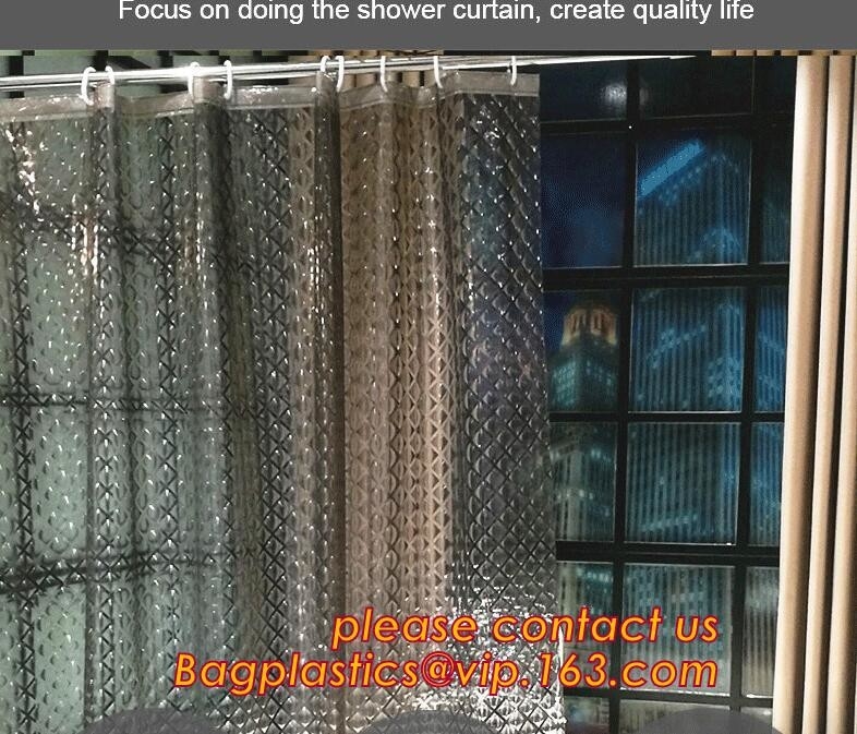 Het GORDIJN van de de POLYESTERdouche van de LANDSCHAPSdruk, de douchegordijn van douane 3d Eva voor badkamers, Populair katoen haakt polyester vast tex