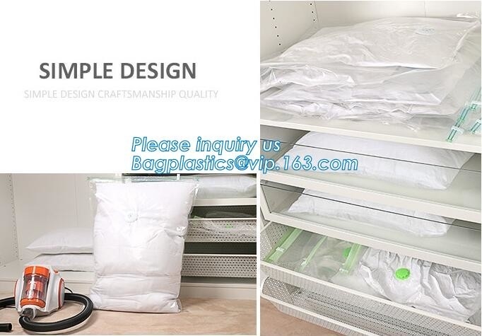 vacuümopslag hangende zak, vacuümopslag, kubus vacuümopslag, vlakke zak, de vacuümzak van de klerenopslag, bagease, bagplast