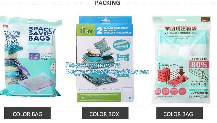 de vacuümzak van de klerenopslag, voedsel vacuümzak, Vacuümopslagzak, Reizende Vacuümopslagzak, bagplastics, bagease pac