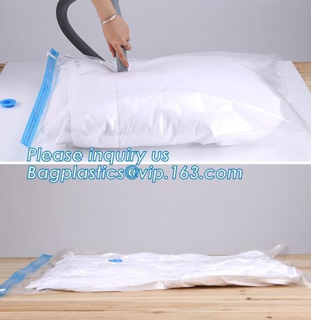 Hangende Vacuümopslagzak, Zak van de Kubus de Vacuümopslag, vacuümreis samengeperste zak, vacuüm samengeperste zak, bagplastics