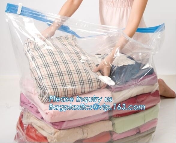 De Ruimtebesparing van de compressiezak, samendrukbare de opslagzak van de vacummverbinding, vacuümreistas zonder klep, bagease, bagplas