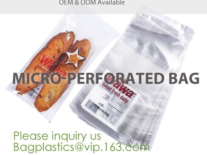 Microperforated de Microperforation geblokkeerde zakken, zak voor fruit en plantaardig, Microperforation-driehoeks bopp sandwich packag