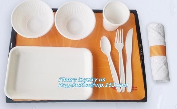 HET VAATWERK BIOeco VAATWERK VAN DE SUIKERRIETbagasse PLA, DE CONTAINER VAN DE DIEP BORDkom, PLA-SCHOTELdienblad, CULTERY BAGPLASTICS BAGEASE