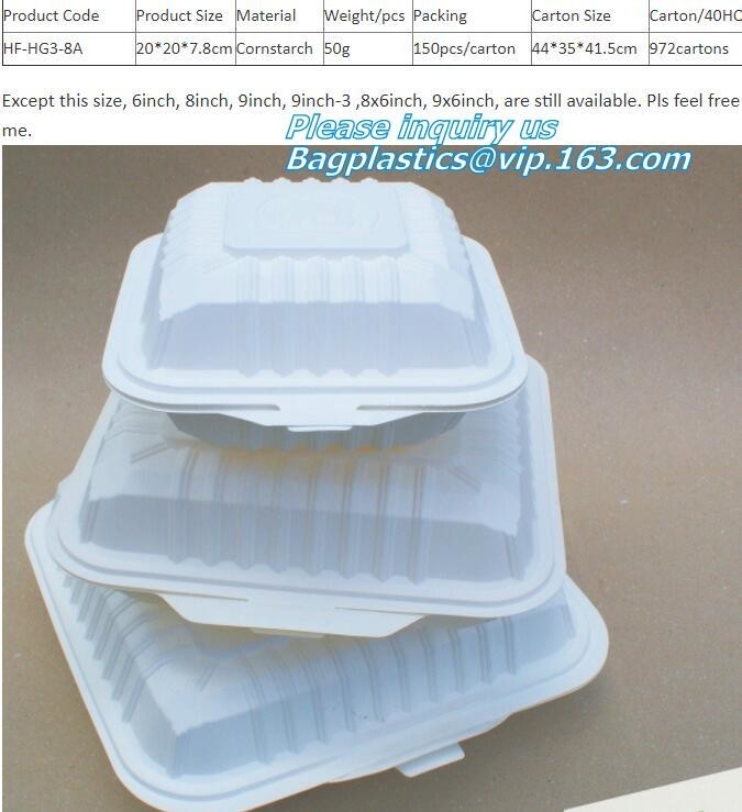 van de het Voedselcontainer van maïszetmeeleco Groene 16oz het Suikerriet Biologisch afbreekbare Vierkante Beschikbare Document van de Saladedienblad/Kom bagplastics, pa