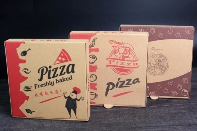 het douanekarton doos van de 12 duim de opnieuw te gebruiken bevroren pizza, de Goedkope druk van de Douanecompensatie plooide in het groot bagease van de pizzadoos