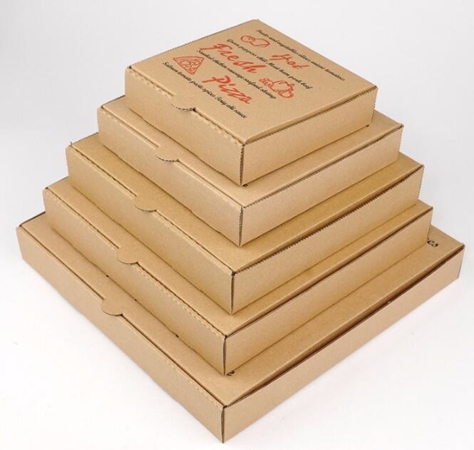 De bulkdoos van de het Papierpizza van Logo Food Delivery Packing Rectangular van de Prijsdouane, het Aangepaste Met een laag bedekte Kartonnen Duidelijke Wit van Kraftpapier