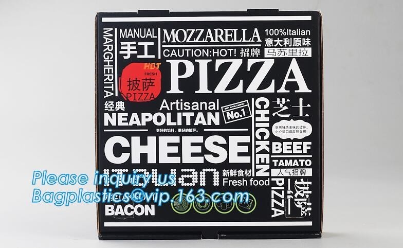 De in het groot pizza kartonneert vierkante golfpizzadozen, de Pizzadozen van Kwaliteitsitalië, Pizza Verpakkende doos, de Doos Des van de Douanepizza